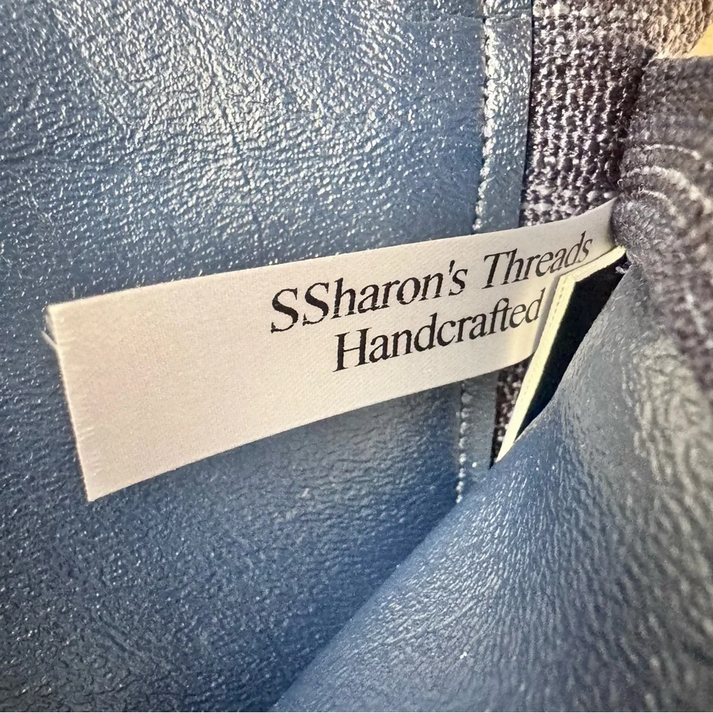 Handmade Indigo Woven Slub Envelope Clutch